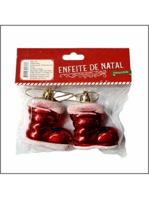 ENFEITE NATAL BOTA X2 5X5CM UN. MULTIART