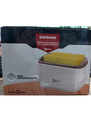 DISPENSER DE DETERGENTE C/ SUPORTE DE ESPONJA UN.