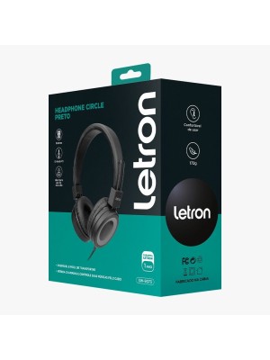 FONE DE OUVIDO / HEADPHONE CIRCLE PRETO ESTEREO DRIVER 40 MM COM FIO 3M UN.
