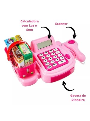 CAIXA REGISTRADORA C/CESTA E ACESSÓRIOS UN.