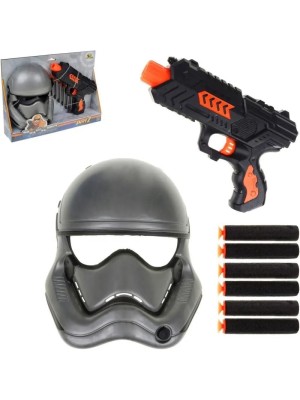 LANÇA DARDO C/6 DARDOS E MASCARA DARTZ UN.