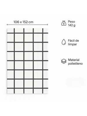 TOALHA DE MESA XADREZ 106X152CM UN.
