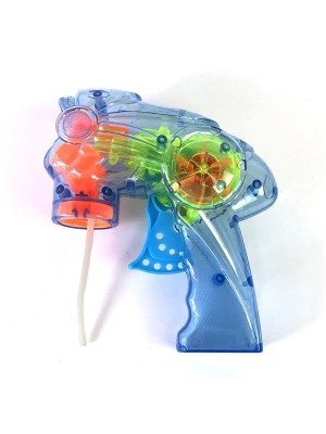 Lança Bolhas De Sabão Pistola Lançador De Bolinhas Peixe Transparente Rosa e Azul