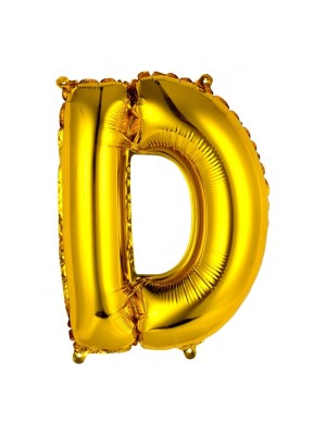 BALAO METALIZADO LETRA D 100CM RIO TIJUCAS