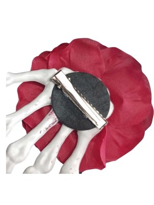 Presilha de Cabelo Halloween Flor do Pântano 18cm – Acessório Fantasia Temática para Adultos e Crianças