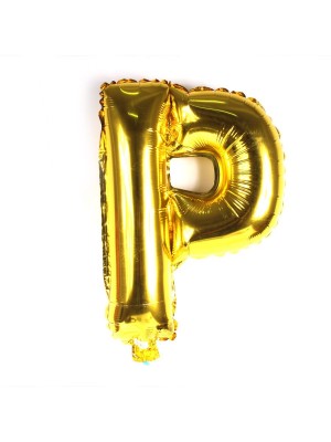BALAO METALIZADO LETRA P 40CM RIO TIJUCAS