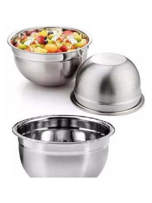 Tigela Bowl Profissional Multiuso Em Inox 20cm Funda