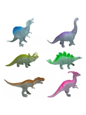 Dinossauro Que Brilha No Escuro De Borracha Fluorescente