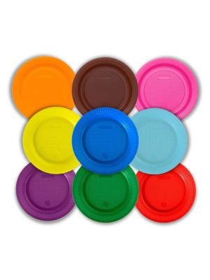 Prato Descartável Raso 15cm Sobremesa Amarelo