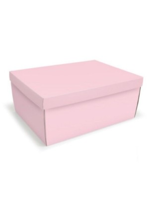 Caixa Cartonada Retangulares 33 x 24 x 14 cm Rosa Bebe Papelão Rígido