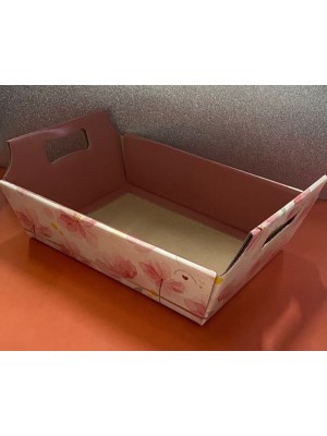Cesta Bandeja Floral Com Alça 23X16X7CM
