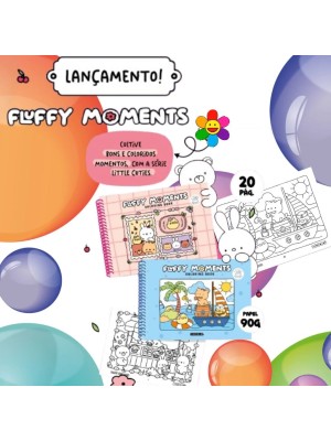 Momentos fofos – Livro de colorir Fluffy Moments Capa Maleavel