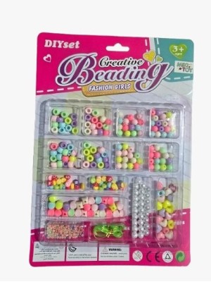 Kit Miçangas Infantil Brinquedo para Pulseira Colar colorido + Silicone