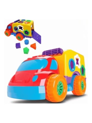 Caminhão Robustus Formas Geométricas Encaixes Didático Baby