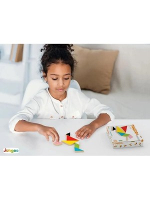 Jogo Tangram Colors Em Madeira Versão Junior 