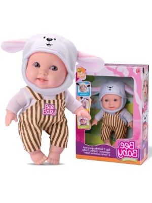 Boneca Bee Baby Bichinhos Panda, Ursinho e Ovelinha