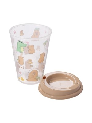 Copo Capivara CAPIvibes 270ml com Tampa e Bico – Fofo, Prático e Sustentável