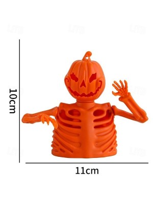 Decoração de Halloween Enfeite Meio Esqueleto com Luz Led