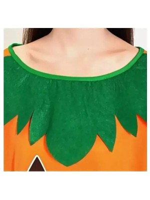 Capa de Abóbora Infantil Fantasia Halloween