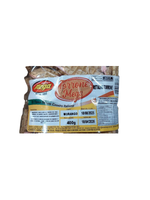 Retalho de Torrone Sabor Morango 400g – Doce Tradicional com Recheio Cremoso e Crocante