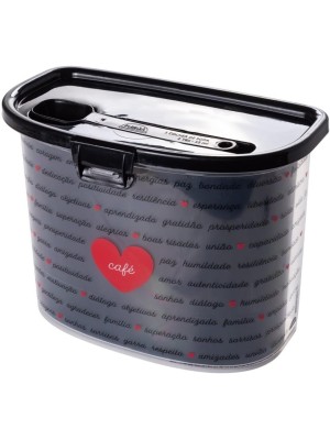 Porta Filtro e Café Plasútil 1,5L com Colher Medidora e Trava de Segurança