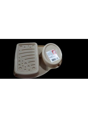 Porta Detergente Compacto Plasútil BEGE 18x13,5 cm – Organizador de Pia