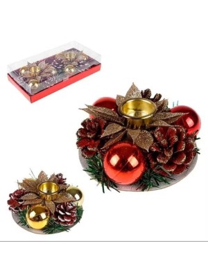 Castical Decorado Natalino C/2pcs 9cmx3cm