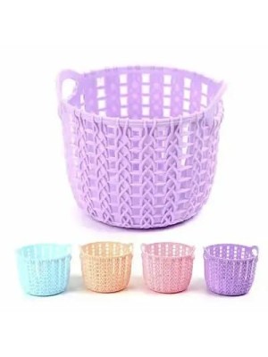 Cesta Organizadora em Plástico 13x12x14cm | Caixa Multiuso para Organização de Banheiro, Cozinha, Quarto e Escritório