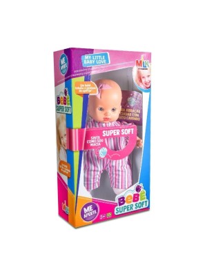 Boneca Bebê Super Soft 37x20x9cm Brinquedo Infantil Macio Educativo para Meninas e Meninos