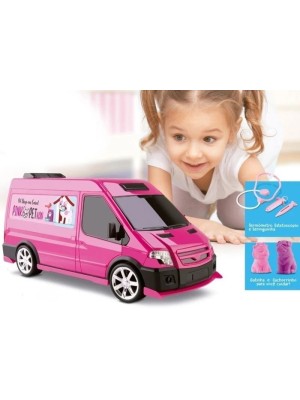 Brinquedo Pink Pet Van Veículo Infantil Rosa com Mini Pets Brincadeira Criativa Educativa para Crianças