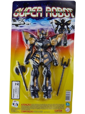 Super Robot Pica-Pau Brinquedo Infantil de Ação e Aventura com Design Futurista e Detalhes Interativos