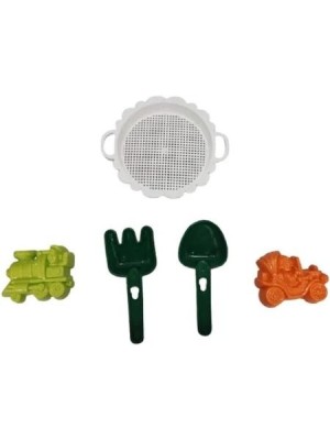 Baldinho de Praia Heróis com Acessórios Infantil 15cm – Balde, Pá, Rastelo, Peneira e Forminhas para Areia