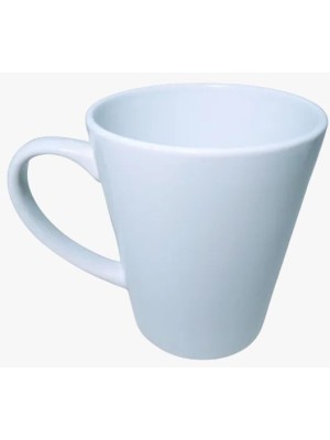 Caneca de Porcelana Cônica Branca 290ml Ideal para Café, Chá, Lembrancinhas e Personalização