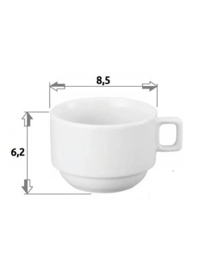 Xícara de Porcelana 200ml Terramada c/ Pires – Elegância e Qualidade para Chá da Tarde e Mesa Posta