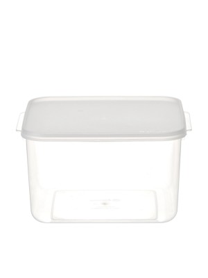 Pote Retangular Novelle Alto 10L Rischioto Plástico Transparente com Tampa Vedante para Armazenamento de Alimentos e Organização Doméstica