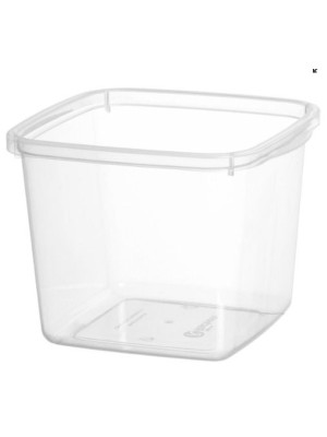 Pote Quadrado Alto Novelle 8L Plástico Transparente com Tampa Vedante para Armazenamento de Alimentos, Freezer e Organização Doméstica