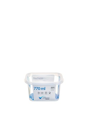 Pote Quadrado Volare 770ml Transparente com Tampa Plástica Organizador de Alimentos – Cozinha, Despensa e Freezer