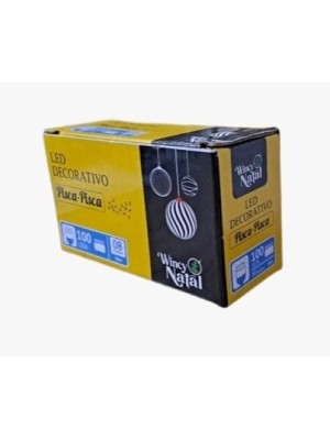 Pisca LED 100 Leds 9M Branco com 8 Funções de Iluminação Pisca-Pisca Fio Verde para Árvore de Natal e Decoração Festas