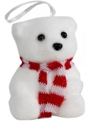Urso Branco em Isopor Natalino – Enfeite Decorativo para Árvore de Natal, Guirlandas e Arranjos