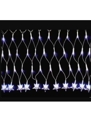 Lâmpada Rede Estrelada 120 Leds 3m 8F Branco para Decoração Natalina