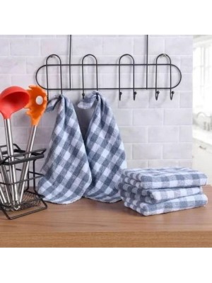 Pano de Pia Duplo Xadrez 30×40cm em Algodão Super Absorvente com Bainha Reforçada para Cozinha