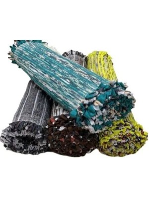 Tapete Malha com Fio Grande 42x1,24m Artesanal Decorativo para Sala, Quarto e Corredor