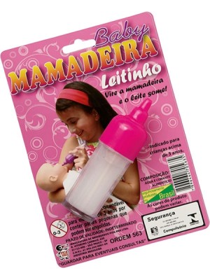 Baby Mamadeira Leitinho Brinquedo Educativo Infantil com Líquido Realista para Bonecas e Faz de Conta