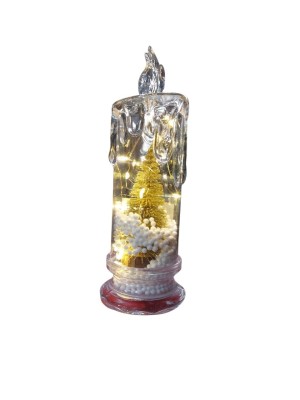 Vela Decorativa Natalina com LED – Iluminação Natal Segura, Realista e Charmosa para Decoração de Fim de Ano