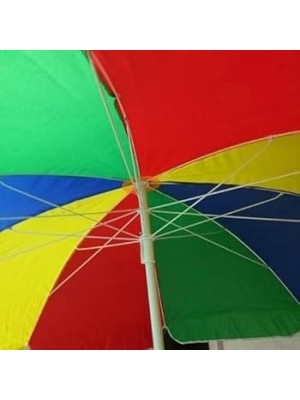 Guarda-Sol de Poliéster 200cm Dobrável com Haste Metálica Reforçada para Praia, Piscina e Jardim – Proteção Solar e Alta Durabilidade