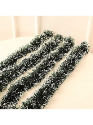 Festão de Natal 2m x 11cm Verde e Branco – Enfeite com Efeito Neve para Árvores, Guirlandas e Decorações Natalinas