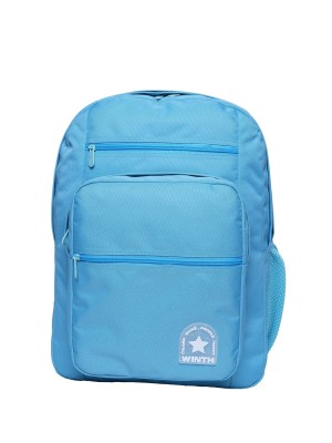 Mochila Stylus Feminina Color Azul Reforçada com Múltiplos Bolsos e Compartimento Amplo para Escola e Uso Diário