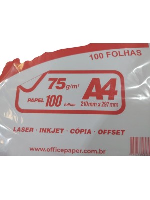 Papel A4 75g Pacote com 500 Folhas – Ideal para Impressora Laser, Inkjet, Cópias e Escritório – Formato 210x297mm