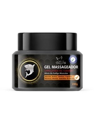 Gel Massageador Cartilagem de Tubarão 240g com Arnica, Mentol, Alecrim, Copaíba e Cânfora – Alívio da Fadiga Muscular e Relaxamento Articular