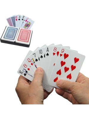 Baralho de Plástico 108 Cartas com Estojo – Durável, Impermeável e Ideal para Jogos